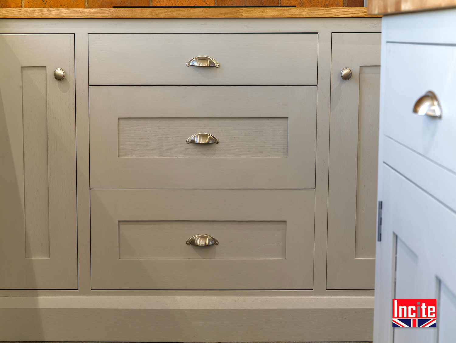 Lamp Room Gray Hand Painted Kitchen Incite Interiors